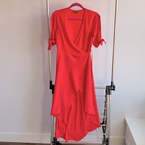 Salmon Wrap dress